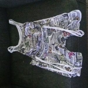 Butterflie crop top and shorts
